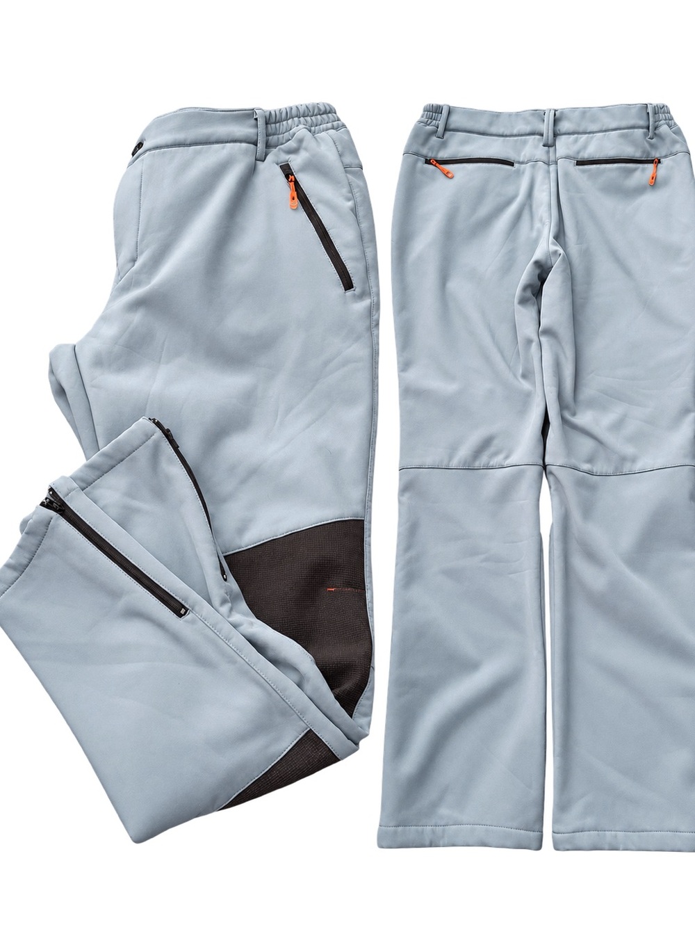 Women’s Light Outdoor Pants with Black Knee Panels & Zip Pockets